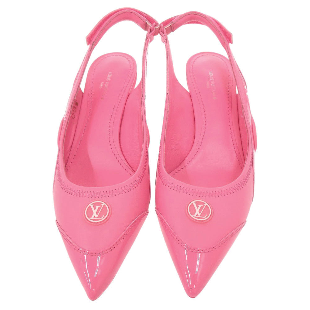 美品 ルイ ヴィトン アークライト ポインテッドトゥ サイズ37 レザー ラバー ピンク パンプス サンダル LV 1625【中古】LOUIS VUITTON