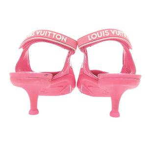 美品 ルイ ヴィトン アークライト ポインテッドトゥ サイズ37 レザー ラバー ピンク パンプス サンダル LV 1625【中古】LOUIS VUITTON