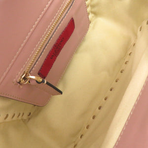ヴァレンティノ ガラヴァーニ ロックスタッズ レザー ピンクベージュ 2WAY ハンドバッグ ショルダーバッグ 1102【中古】Valentino Garavani