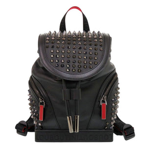 美品 クリスチャンルブタン エクスプローラーファンク スパイクスタッズ レザー ブラック リュック デイパック 黒 1103【中古】Christian Louboutin