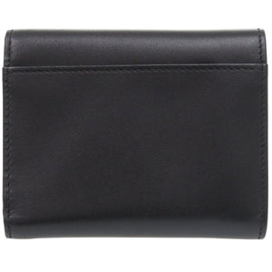 未使用 プラダ サフィアーノトライアングル 1MH043 レザー ブラック 三つ折り財布 黒 1105【中古】PRADA