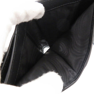 未使用 プラダ サフィアーノトライアングル 1MH043 レザー ブラック 三つ折り財布 黒 1105【中古】PRADA