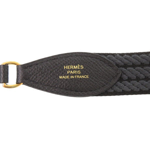 新品同様 エルメス ショルダーストラップ キャンバス グレー 1113【中古】HERMES