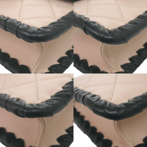 美品 シャネル マトラッセ スモール フラップ バッグ ココマーク AS2496 ラムスキン ピンク/ブラック チェーンショルダーバッグ 1196【中古】CHANEL