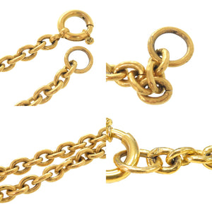 美品 シャネル ヴィンテージ ココマーク グリポア メタル カラーストーン ゴールド ネックレス 1202【中古】CHANEL