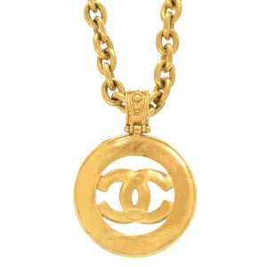 美品 シャネル ヴィンテージ ココマーク グリポア メタル カラーストーン ゴールド ネックレス 1202【中古】CHANEL