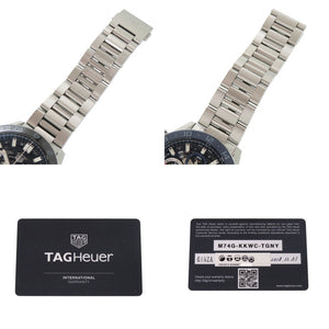 美品 タグホイヤー カレラ キャリバー ホイヤー02 CBG2A1Z クロノグラフ GMT ブラック 黒文字盤 SS 自動巻き 腕時計 スケルトン 1211【中古】TAG HEUER