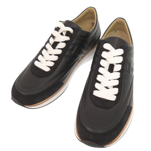 未使用 エルメス EASY イージー サイズ40 カーフ シェーヴルヴェロア ブラック スニーカー 黒 1239【中古】HERMES