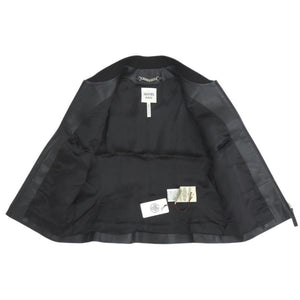 新品同様 エルメス フィットジレ シェーブル サイズ34 ブラック レザーベスト 黒 1248【中古】HERMES