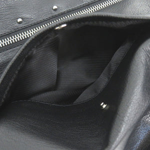 新品同様 エルメス フィットジレ シェーブル サイズ34 ブラック レザーベスト 黒 1248【中古】HERMES