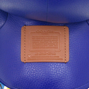 未使用 コーチ × キースヘリング ディズニー ミッキーマウス C7118 レザー ブルー ぬいぐるみ 青 1274【中古】COACH