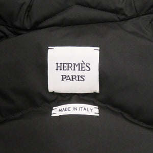 新品同様 エルメス セリエワッペン ダウン ブラック ダウンベスト 黒 1315【中古】HERMES