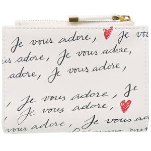 新品同様 ディオール カロ ダリアウォレット ハート レザー ホワイト 二つ折り財布 白 1344【中古】Dior