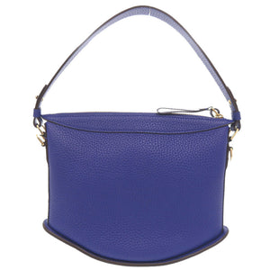 新品同様 デルボー パン スウィング レザー ブルー 2WAY ハンドバッグ ショルダーバッグ 青 1361【中古】DELVAUX