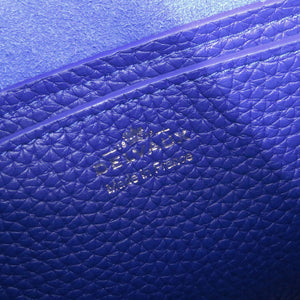 新品同様 デルボー パン スウィング レザー ブルー 2WAY ハンドバッグ ショルダーバッグ 青 1361【中古】DELVAUX