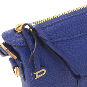 新品同様 デルボー パン スウィング レザー ブルー 2WAY ハンドバッグ ショルダーバッグ 青 1361【中古】DELVAUX