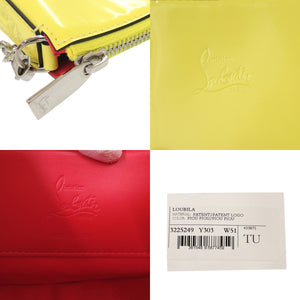 新品同様 クリスチャンルブタン LOUBILA ルビラ 3225249 チェーンショルダーバッグ パテントレザー イエロー 1364【中古】Christian Louboutin
