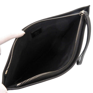 フェンディ ズッカ柄 7N0134 キャンバス レザー ネイビー ブラック クラッチバッグ 1368【中古】FENDI