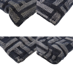 フェンディ ズッカ柄 7N0134 キャンバス レザー ネイビー ブラック クラッチバッグ 1368【中古】FENDI
