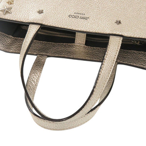 美品 ジミーチュウ ペガシ スタースタッズ レザー ゴールド 2way ハンドバッグ 1402【中古】JIMMY CHOO
