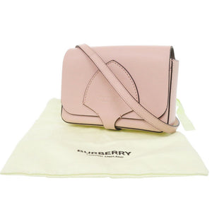 美品 バーバリー ハンプシャー レザー ピンク ショルダーバッグ 1410【中古】BURBERRY
