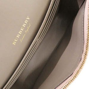 美品 バーバリー ハンプシャー レザー ピンク ショルダーバッグ 1410【中古】BURBERRY