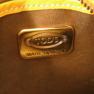 美品 トッズ 2WAY セラ レザー イエロー ハンドバッグ 黄 1411【中古】TOD’S