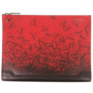 美品 クリスチャンルブタン スカイポーチ 2WAY レザー レッド クラッチバッグ ショルダーバッグ 赤 1412【中古】Christian Louboutin メンズ