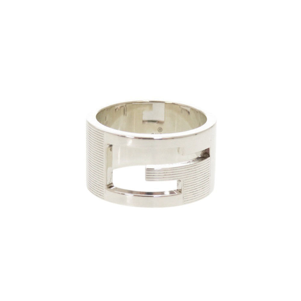 美品 グッチ ブランデッド カットアウトG ワイド #16 シルバー925 リング 指輪 1444【中古】GUCCI