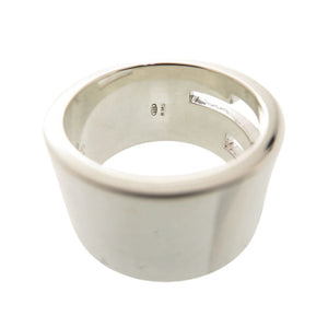 美品 グッチ ブランデッド カットアウトG ワイド #16 シルバー925 リング 指輪 1444【中古】GUCCI