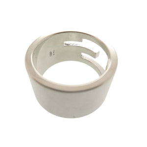 美品 グッチ ブランデッド カットアウトG ワイド #16 シルバー925 リング 指輪 1444【中古】GUCCI