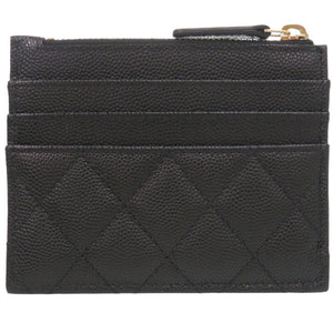 未使用 シャネル マトラッセ ココマーク AP3139 レザー ブラック フラグメントケース 財布 黒 1464【中古】CHANEL