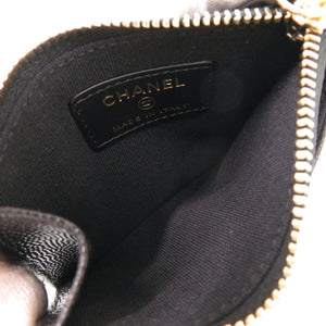未使用 シャネル マトラッセ ココマーク AP3139 レザー ブラック フラグメントケース 財布 黒 1464【中古】CHANEL