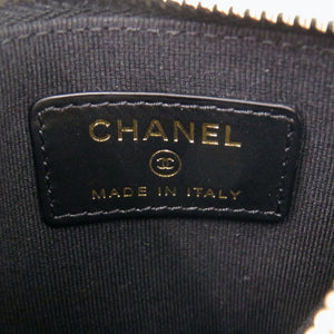 未使用 シャネル マトラッセ ココマーク AP3139 レザー ブラック フラグメントケース 財布 黒 1464【中古】CHANEL