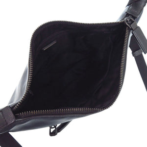 プラダ レザー トライアングルロゴ ネイビー グリーン ショルダーバッグ 1470【中古】PRADA