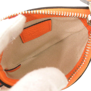 未使用品 グッチ ロゴ 821831 レザー オレンジ マイクロ ミニ ショルダーバッグ 1477【中古】GUCCI