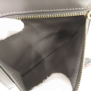 セリーヌ バイカラー ミディアムストラップ レザー グレー ピンク 二つ折り財布 1487【中古】CELINE
