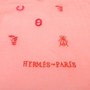 美品 エルメス カレ100 マルチチャーム H344141S01 ヴァーミリオン スカーフ 1515【中古】HERMES