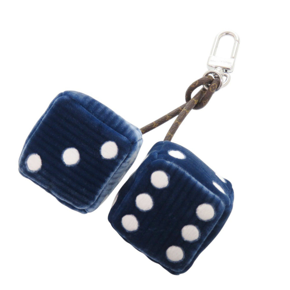 新品同様 ルイ ヴィトン ラッキーダイス M03106 ベルベット ネイビー キーホルダー バッグチャーム LV 1525【中古】LOUIS VUITTON