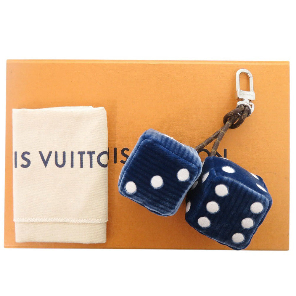 新品同様 ルイ ヴィトン ラッキーダイス M03106 ベルベット ネイビー キーホルダー バッグチャーム LV 1525【中古】LOUIS VUITTON