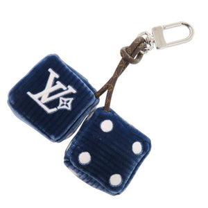 新品同様 ルイ ヴィトン ラッキーダイス M03106 ベルベット ネイビー キーホルダー バッグチャーム LV 1525【中古】LOUIS VUITTON