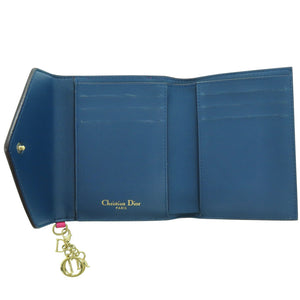美品 クリスチャンディオール コンパクトウォレット 6-MA-0166 三つ折り財布 レザー ピンク 1538【中古】Christian Dior