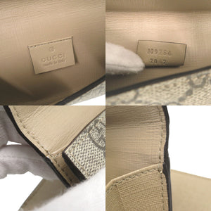 新品同様 グッチ ニース 309754 GGスプリーム レザー ベージュ 長財布 1543【中古】GUCCI
