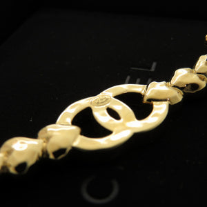 美品 シャネル ココマーク ハート ストーン メタル ゴールド B23P ヘアピン アクセサリー 1551【中古】 CHANEL