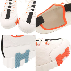 未使用 エルメス リフト サイズ36.5 カーフ ニット ホワイト スニーカー 白 1558【中古】HERMES