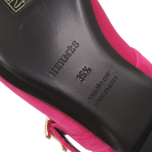 未使用品 エルメス ジェーン サイズ35 1/2 ベロア フューシャ バレエシューズ 1561【中古】HERMES