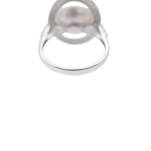 新品同様 オーロラフェニックス白蝶真珠 パール 12.6mm ダイヤ0.96ct Pt900 リング 17号 指輪 パール プラチナ ジュエリー 1580【中古】