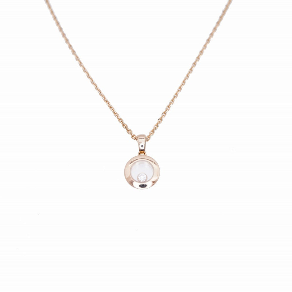 美品 ショパール ハッピーダイヤモンド アイコン 750PG ネックレス K18ピンクゴールド/ダイヤ 79A017 ジュエリー 1584【中古】Chopard