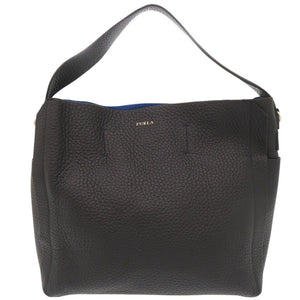 美品 フルラ カプリッチョ レザー ブラック ワンショルダー ショルダーバッグ 黒 1610【中古】Furla