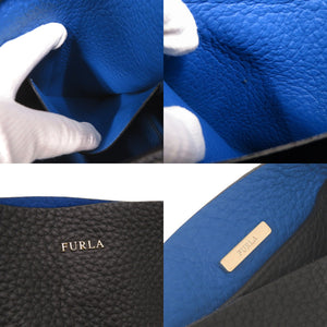 美品 フルラ カプリッチョ レザー ブラック ワンショルダー ショルダーバッグ 黒 1610【中古】Furla